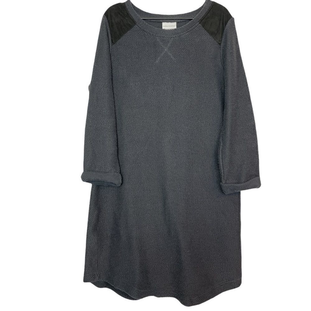 Soft Surroundings Textured Cotton Sweater Dress L Tall